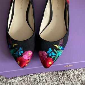 Nine West black flats